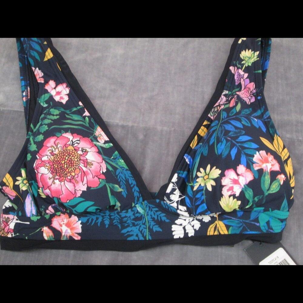 Tommy Hilfiger Bikini Top Womens 4 Way Stretch Removeable Soft Cups UPF 50 M​​​
